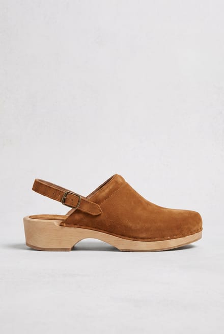 RE/DONE 70s Classic Clog Cuoio Suede Größe: 35 | Pantoletten Outlet | Damen