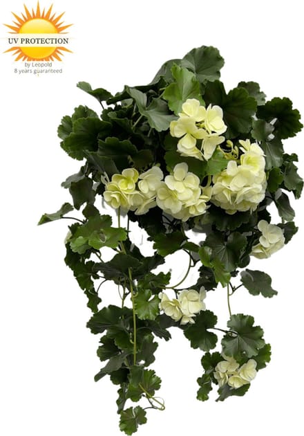 Kunst hanggeranium 65cm UV wit