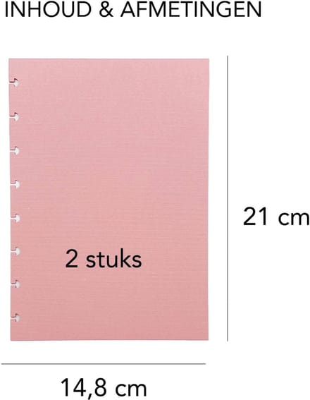 Schutbladen A5 Oud Roze – Linnenkarton – Set van 10 Stuks – Luxe Kaftbladen voor Discbound Planner