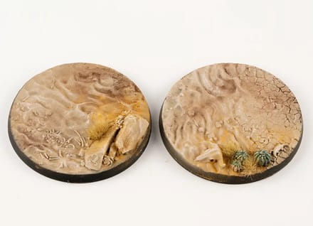 Deserts of Maahl Bases Pre-Painted (2x 60mm Round)