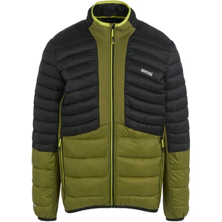 Regatta Heren Leedre Colour Block Hybride Jas (Nefriet groen/zwart)