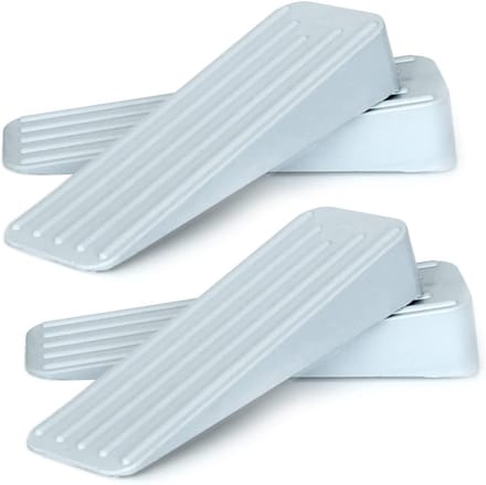 Deurstoppers Rubber - Deurwiggen Antislip - Deuren Open Houden - Zelfklevende Holle Bodem - 4 Stuks - Grijs