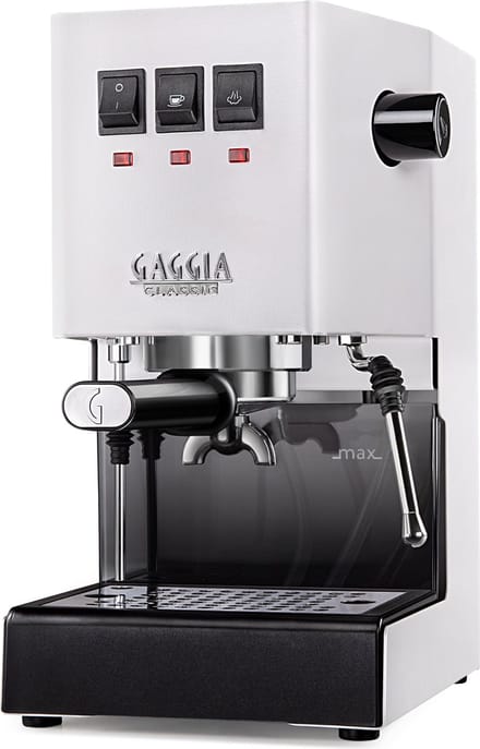 Gaggia New Classic E24 Espressomachine - 58 mm Professionele Filterdrager - Messing Boiler - Professionele Stoompijp - Polar White