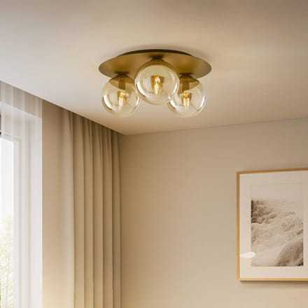EMIBIG LIGHTING Plafondlamp Solar, zwart/grafiet, 3-lamps