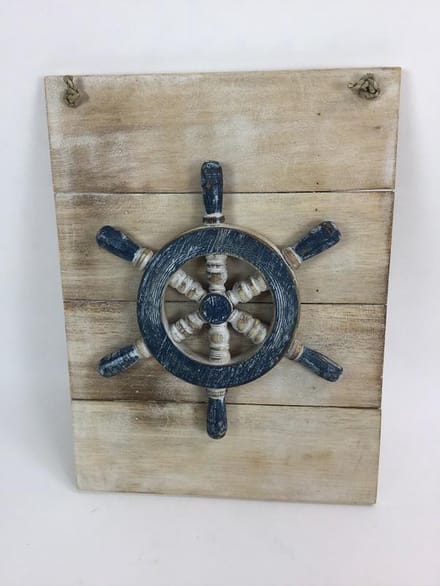 Beach Stuurwiel 30x40 cm handgemaakt van hout