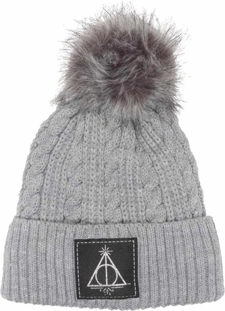 Harry Potter - Deathly Hallows Pom pom beanie - Grijs