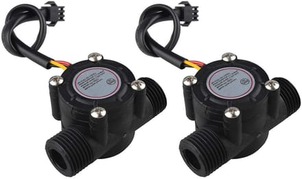 Waterdoorstromingssensor 1-30 L/min - Water Flow Meter met Schakelaar en Controle (2 Stuks) voor Efficiënte Waterbeheersing