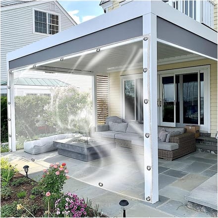 Afdekzeil - Transparant PVC - Buiten beschermen - Waterdicht scheurvast - 0.8x2m - Helder