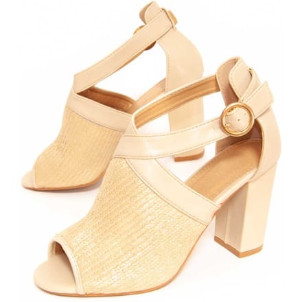 Sandalia De Tacón Para Mujer.  Montevita  Avara  104950 40 beige