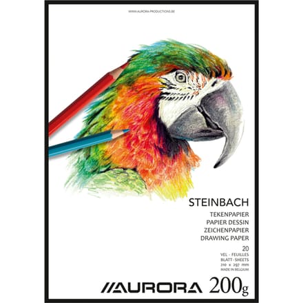 Aurora Tekenblok - Steinbach - A4 - 210x297mm - 200gr - 20 vel Tekenpapier