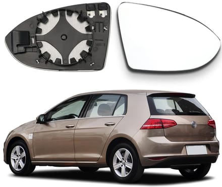 Suitable For Golf 7 Mirror Glass Left Wing Mirror Convex Clear Heated, Mirror Glass Left Passenger Side Heated Aspherical
