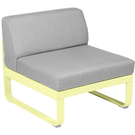 Fermob BELLEVIE Zitbank Module Midden - A6 citroensorbet - 79 Flanelgrijs