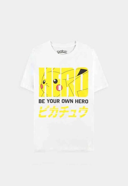 Pokémon Heren Tshirt -L- Be Your Own Hero Wit