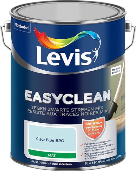 Levis - Easyclean Tegen Zwarte Strepen Mix - Clear Blue B20 - Mengverf - 5 L