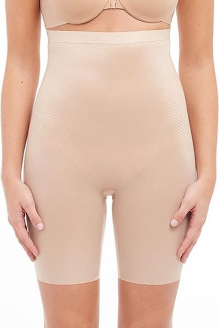 SPANXshape™ Invisible High-Waisted Mid-Thigh Short - Kleur Beige - Maat L