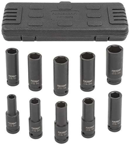 Forcekraft FK-4107-5MPB - Dopsleutelset - Lang - 10-delig - 1/2" - 6-kantig