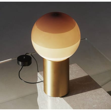 MARSET tafellamp Dipping Light, hoogte 22 cm, crème/messing