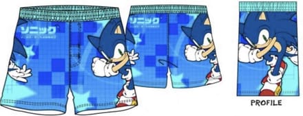 Sonic zwemshort - blauw - maat 104 / 4 jaar
