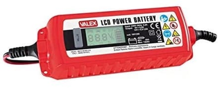 Oplader voor auto en motorfiets met LCD-display 6-12V