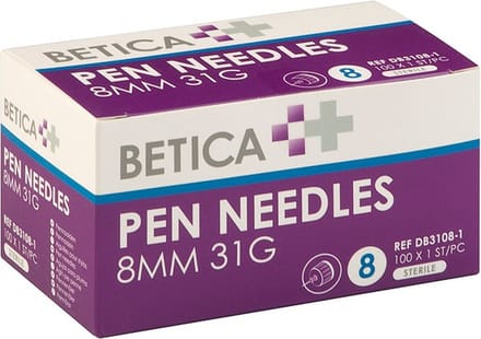 Betica pennaalden - 8MM x 31G - 100 stuks