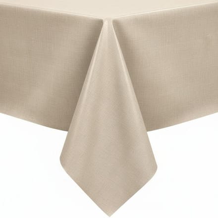 Protecttable - Tafelzeil Linnenlook Ecru 140x250cm - Tafelkleed Afwasbaar - Kunststof