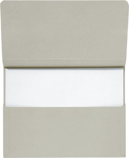 Pocketmap Secolor folio 100% gerecycled karton 250gr grijs | 10 stuks
