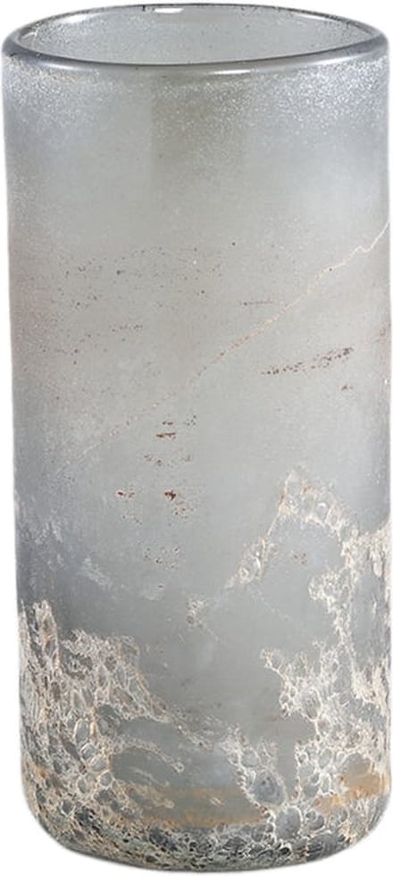 PTMD Loek Vaas - 11 x 11 x 25 cm - Glas - Grijs