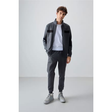 Heren Kleurblok Fleece Sweatshirt en Broek Set