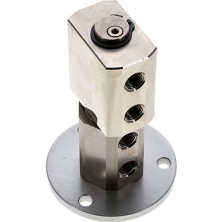 Draaidoorvoer G1/8'' Binnendraad Vernikkeld Messing FKM 12bar