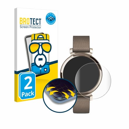 BROTECT - Screenprotector voor Garmin Lily 2 - Folie Beschermfolie transparant volledig dekking - 2 Stuks