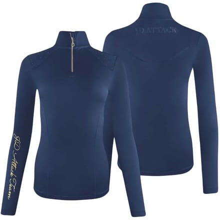 Technisch paardenrijshirt met lange mouwen voor dames JD Attack Cilla