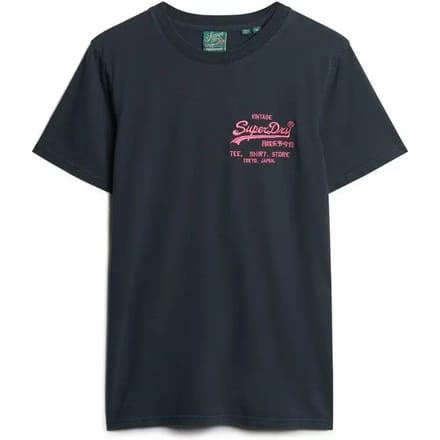 T-shirt met fluorescerend logo Superdry Vintage