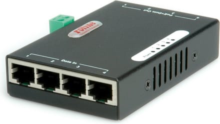 ROLINE Gigabit Ethernet PoE Injector, 4-Poorts
