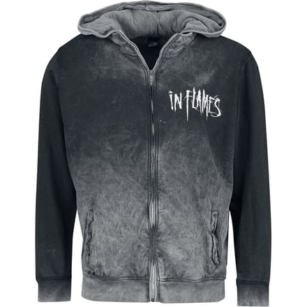 In Flames Vest met capuchon - Jester Head - S tot M - voor Mannen - grijs