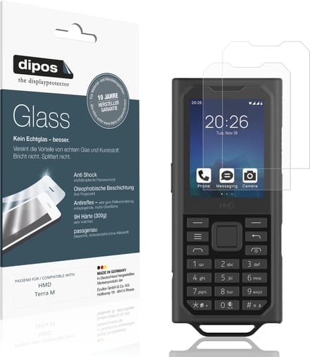 dipos – 2x Matte Pantserfolie geschikt voor HMD Terra M | 9H Screenprotector