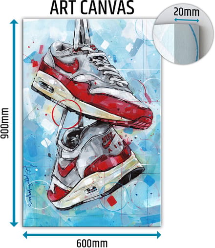 Sneaker canvas OG red 60x90 cm
