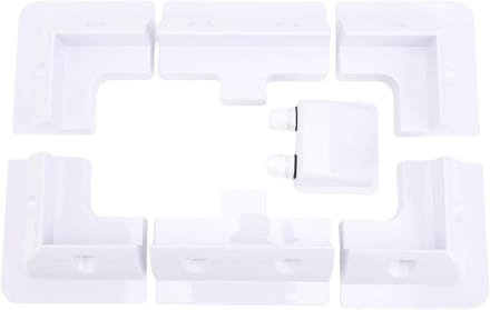 Zonnepaneel Montageset - Hoekdakbeugels Set - Energie Opwekken - Robuuste ABS Constructie - 34 x 26 x 10 cm - Wit