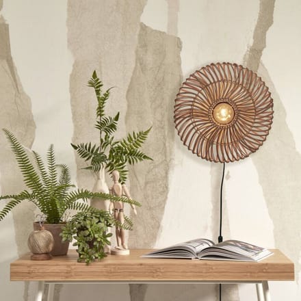 GOOD&MOJO Wandlamp Zanzibar - Rotan - Ø40cm - Binnen Modern