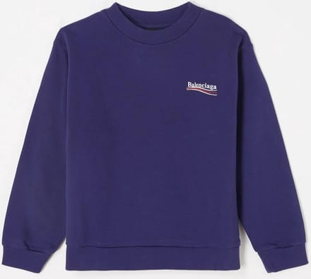 Balenciaga Campaign sweater met logoborduring - Blauw/Paars - Maat 116