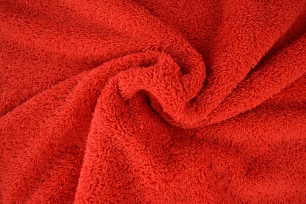 10 meter badstof - Rood - 90% katoen - 10% polyester