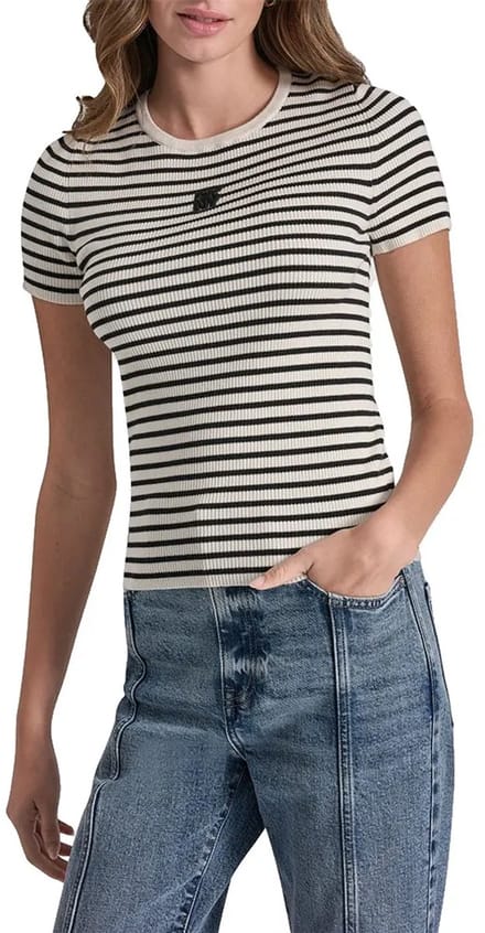 Dkny Dj6r0150 T-shirt Met Korte Mouwen Wit S Vrouw