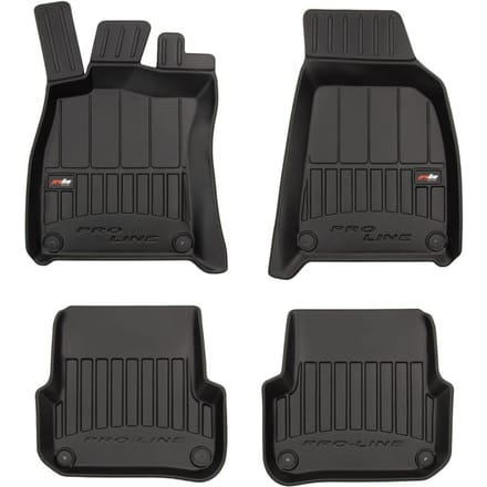 Frogum - No.77 - Automatten 3D - Geschikt voor AUDI A6 C6 (2004-2006) - 4-delig - TPE Rubber - Zwart