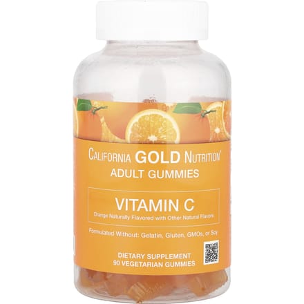 Vitamine C Gummies, 250 mg, Bevat vitamine A uit 100% bètacaroteen, 90 plantaardige gummies