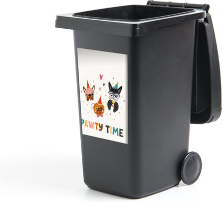 Container sticker Quotes - Spreuken - Pawty time - Honden - 40x60 cm - Kliko sticker