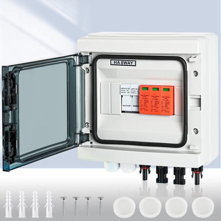 Warmfay PV DC1000V bliksembeveiliging 20-40KA, 16A zekering. 1-string, IP65 waterdichte aansluitkast