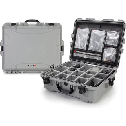 Nanuk 945 Case w/lid org./divider - Silver - Pro Photo Kit case