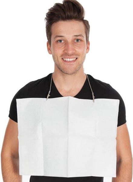 Patiëntenservetten 3-laags (dental towels / bibs) verpakt per 125 stuks wit
