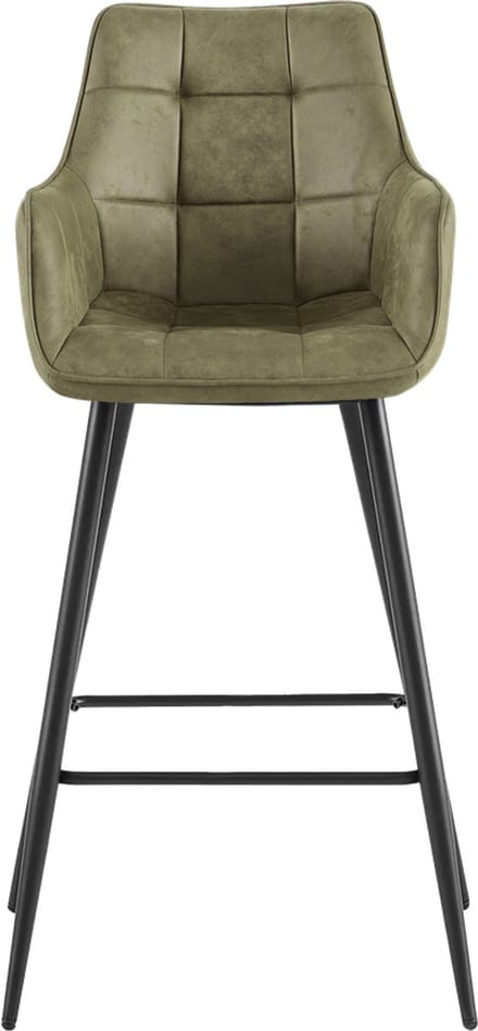 Benoa Barstoel Lucille Arm - Army Groen - set van 2