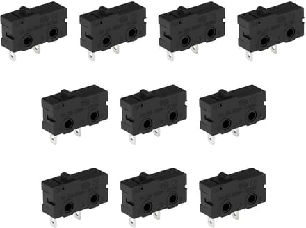 Dailygoods - 10 Stuks Microschakelaar zonder Hendel voor Elektronica
