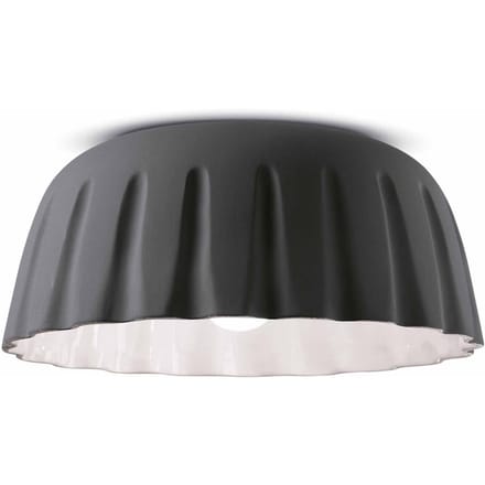 Ferroluce Plafondlamp Madame Gres keramiek 17 cm antraciet